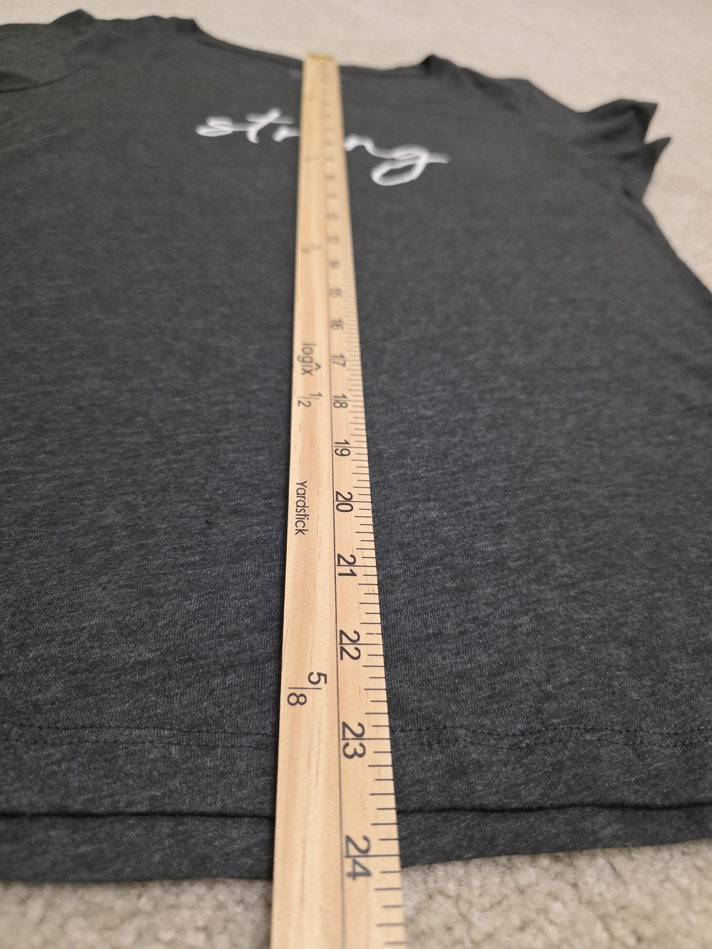 Tahari Dark Gray "Strong" Graphic Tee - Women Size Medium - Picture 5 of 7